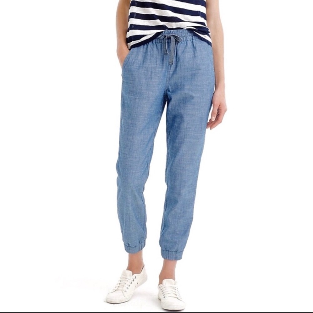 Madewell/J Crew point sur seaside chambray joggers
